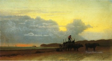 Albert Bierstadt Painting - Coastal View Newport Albert Bierstadt
